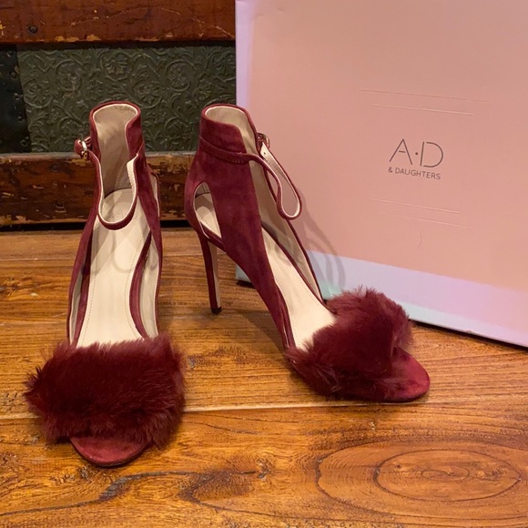 NWT AD Daughters Fur Heels - Picture 1 of 5